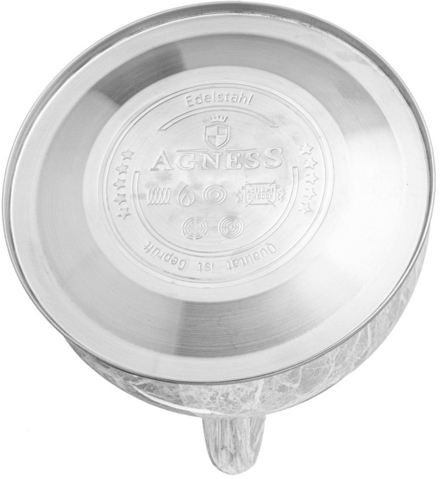 Чайник agness со свистком 2,5 л, индукцион. дно (907-261)