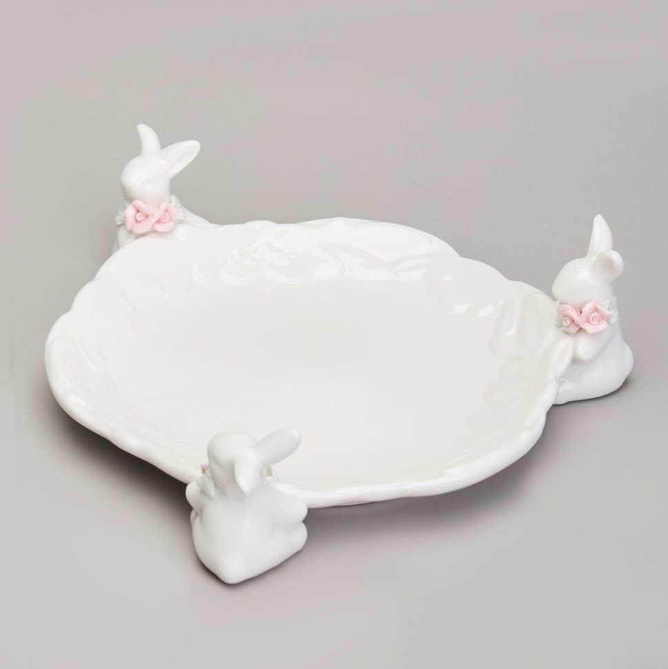Блюдо сервировочное "кролики" 21,5х21,5х6 см Lefard (146-2163)