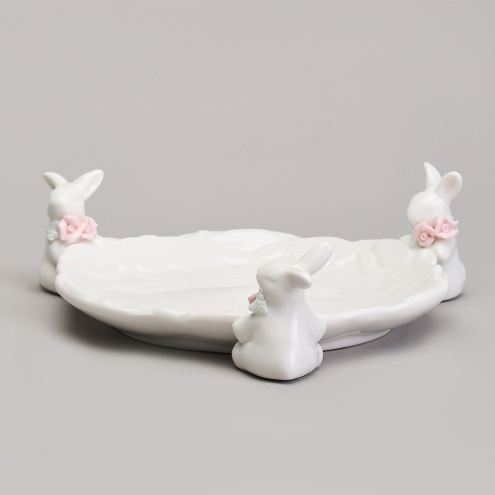 Блюдо сервировочное "кролики" 21,5х21,5х6 см Lefard (146-2163)