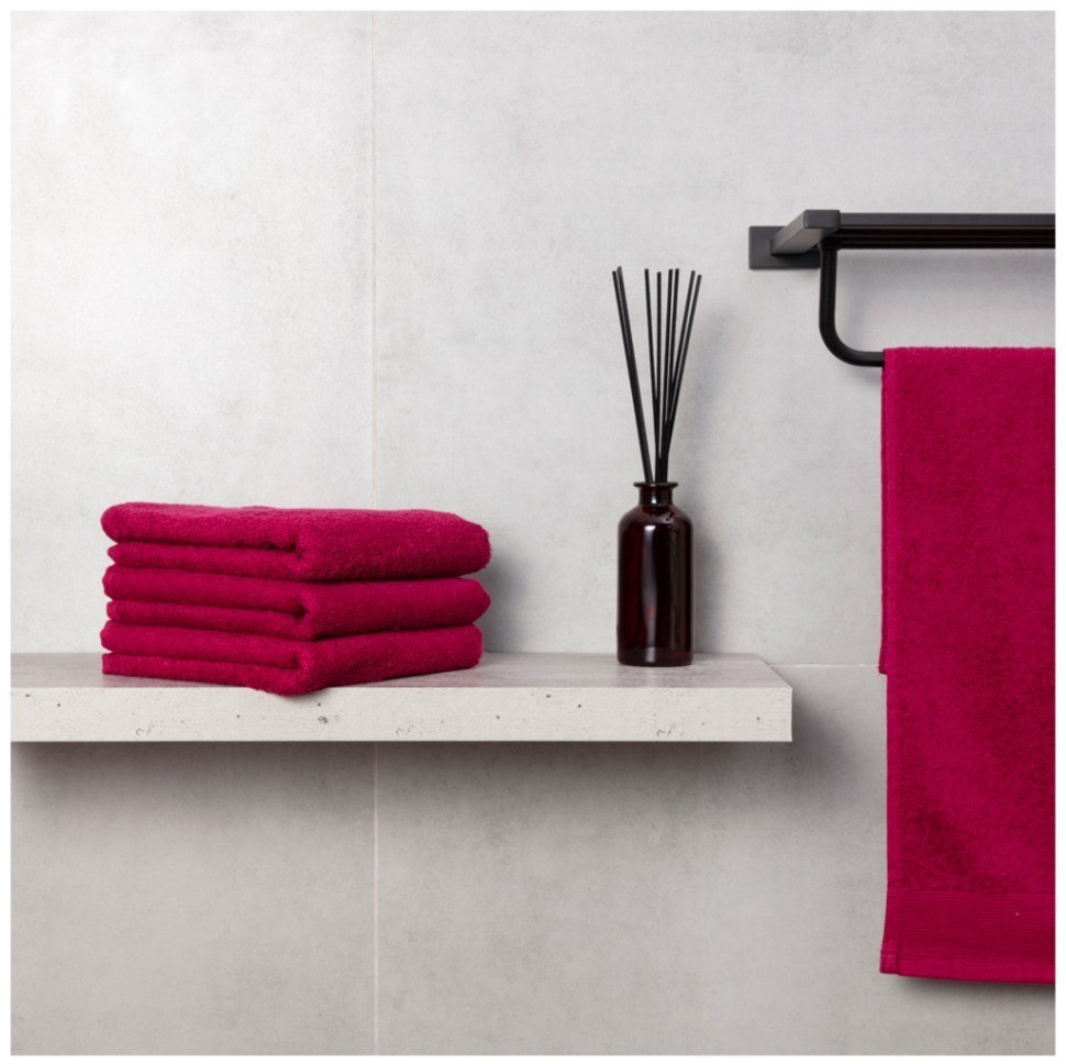 Набор полотенец махровых из 4-х шт 40х70см,фуксия,100%х\б,450гр. SANTALINO (850-069)