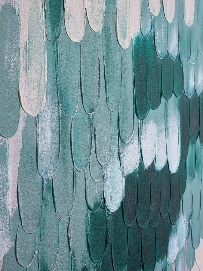 Панно декоративное с ручной росписью by feel, 120х80 см, индиго (78830)