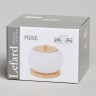 Сахарница lefard "muse" с дер.крышкой на дер.подставке 12*9,5 см 450 мл (587-207)