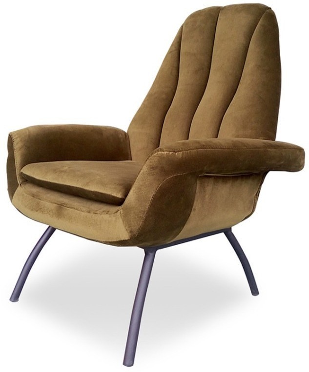 Кресло Бардокс LC-2477HQ/CW260-5, каркас металл, обивка бархат, CW260-5 Vintage velvet green, ROOMERS FURNITURE