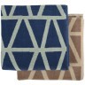 Полотенце жаккардовое банное с авторским дизайном geometry серо-синее wild, 70х140 см (65853)