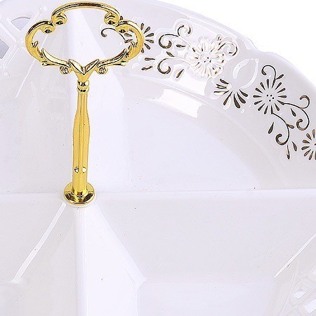 Менажница 4 секции 27 см, фарфор LORAINE (60024)