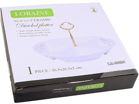 Менажница 4 секции 27 см, фарфор LORAINE (60024)