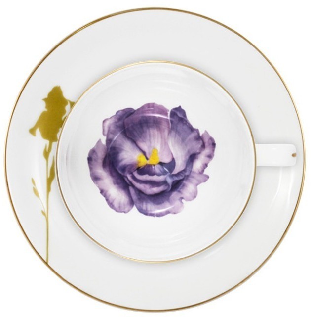 Чашка с блюдцем Iris, 0,25 л - AL-503IR-E11 Anna Lafarg Emily