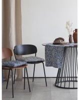 Подушка на стул темно-синего цвета с принтом Спелая Смородина из коллекции scandinavian touch, 40х40 см (77457)