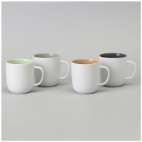 Набор кружек  bronco &quot;velour&quot; 4 шт. 400 мл микс белый (407-108-1)