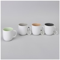 Набор кружек  bronco &quot;velour&quot; 4 шт. 400 мл микс белый (407-108-1)