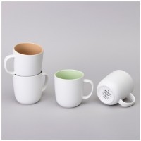 Набор кружек  bronco &quot;velour&quot; 4 шт. 400 мл микс белый (407-108-1)