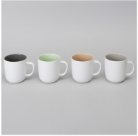 Набор кружек  bronco &quot;velour&quot; 4 шт. 400 мл микс белый (407-108-1)