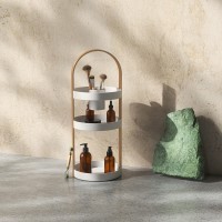 Полка-органайзер bellwood, белая/натуральное дерево (70611)