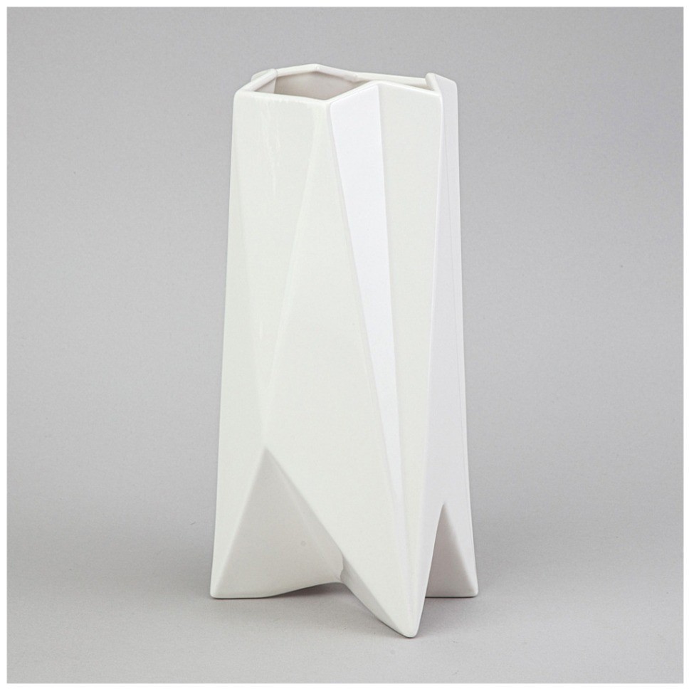 Ваза 10.5*8*24см цвет: белый Lefard (374-137)