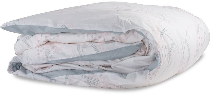 Пододеяльник двухсторонний из перкаля светло-серый с принтом Хвойное утро russian north, 200х200 см (63285)