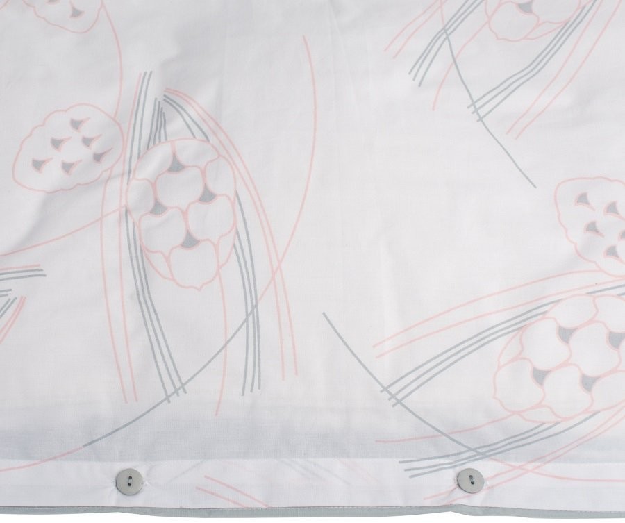 Пододеяльник двухсторонний из перкаля светло-серый с принтом Хвойное утро russian north, 200х200 см (63285)