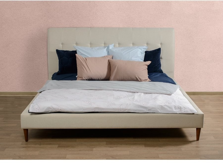 Пододеяльник двухсторонний из перкаля светло-серый с принтом Хвойное утро russian north, 200х200 см (63285)