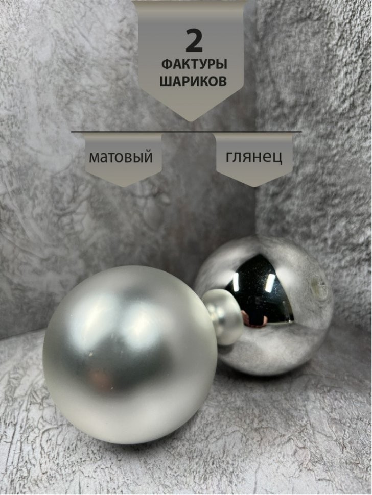Набор шаров серебро 26 шт в коробке (83179)