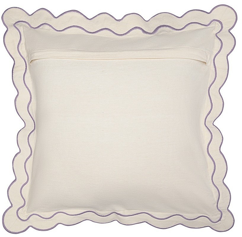Чехол на подушку с контрастным кантом сиреневого цвета из коллекции trendy ruffles, 40х40 см (78897)