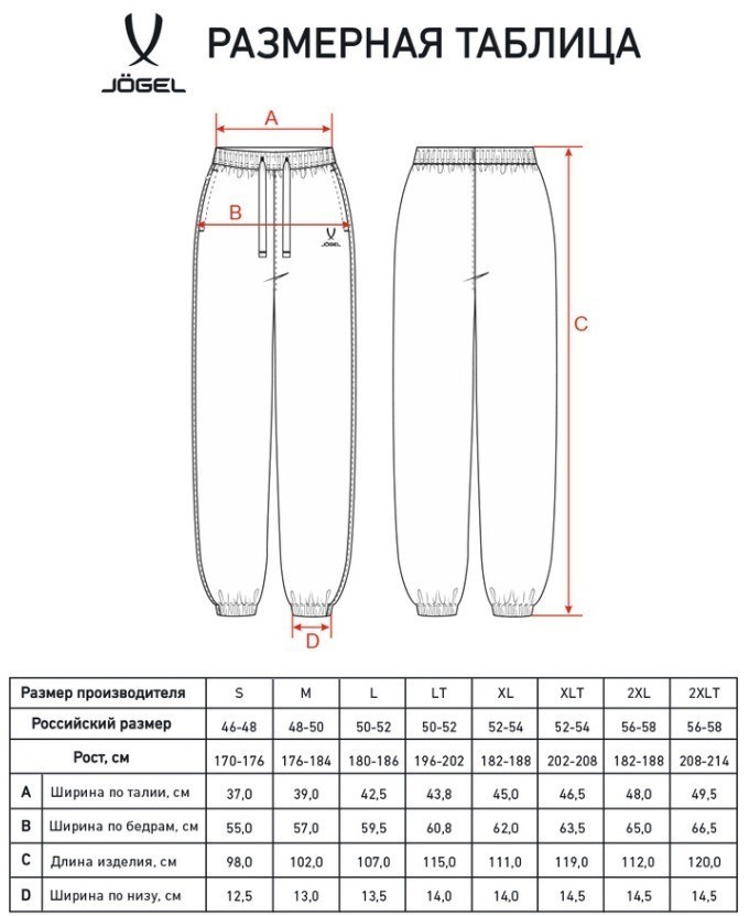 Брюки спортивные JOGEL ESSENTIAL Club Cotton Pants 99, черный (2130789)