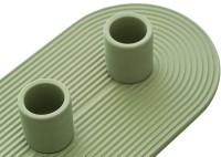 Подсвечник для 3 свечей из каменной керамики оливкового цвета из коллекции essential (76075)