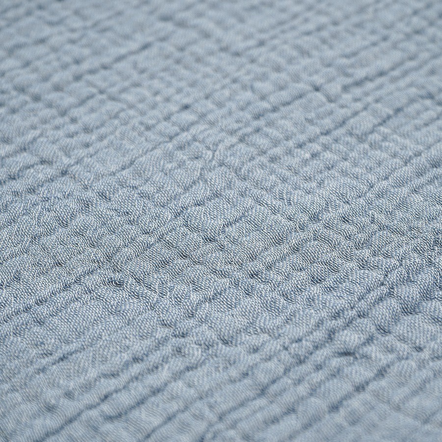 Покрывало двухстороннее из многослойного муслина джинсово-синего цвета из коллекции essential, 180х250 см (75380)