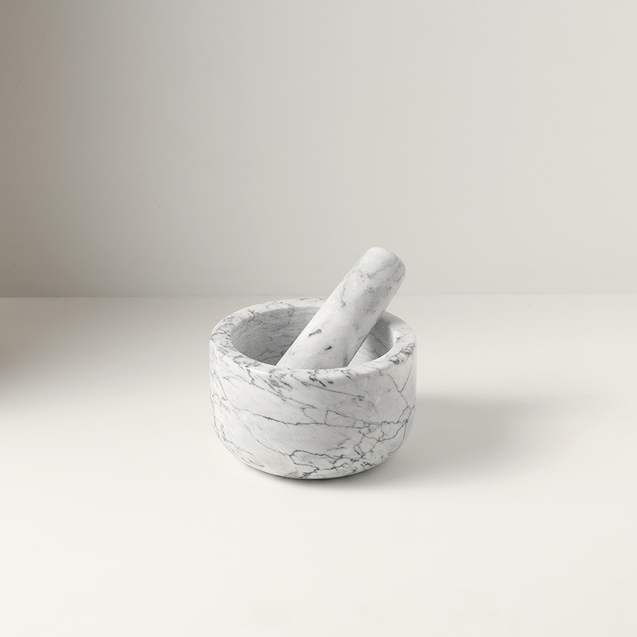 Ступка marm, 12,7х7,6 см, белый мрамор (79565)