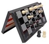 Шахматы, нарды, шашки магнитные пластиковые 3 в 1 (поле 19 см) (44881)