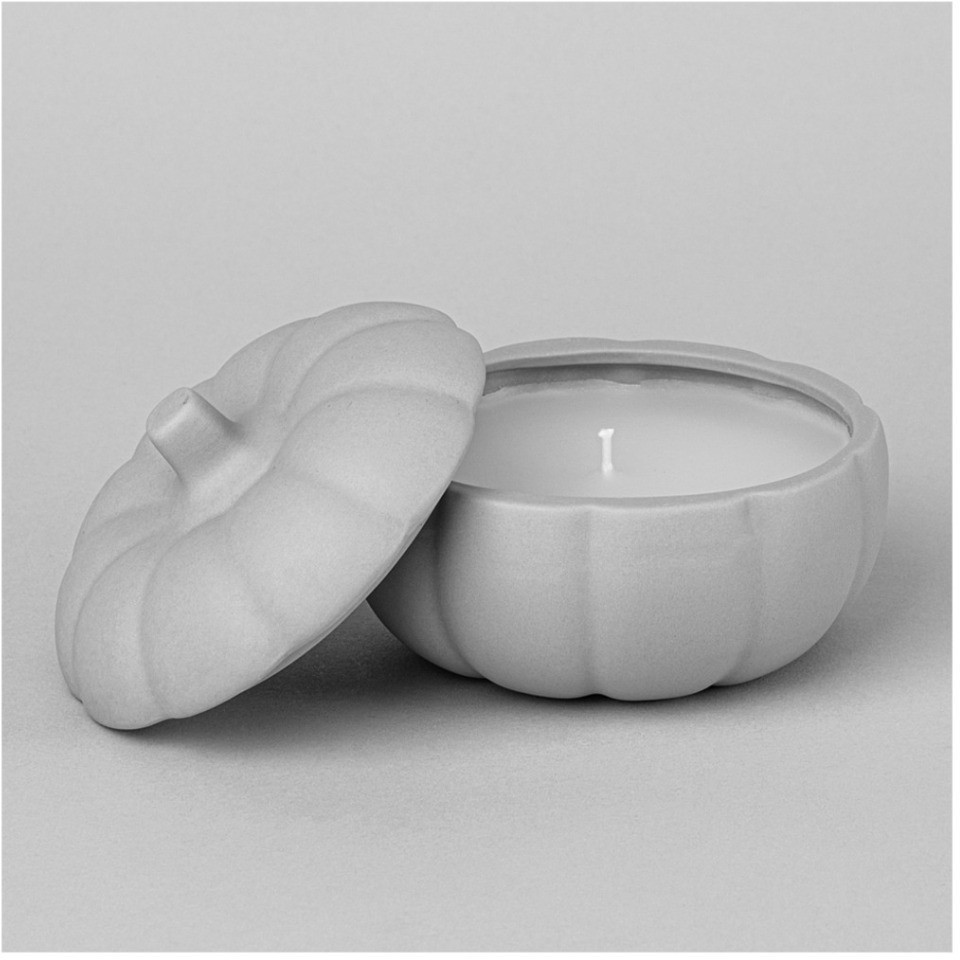 Свеча "тыква" ароматическая интерьерная 320мл цвет : серый Lefard (374-125)