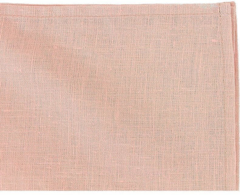 Скатерть на стол из умягченного льна с декоративной обработкой цвета пыльной розы essential, 143х250 (63466)