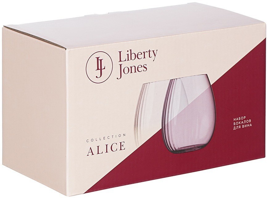 Набор бокалов для вина alice в подарочной упаковке, 610 мл, 2 шт. (76597)