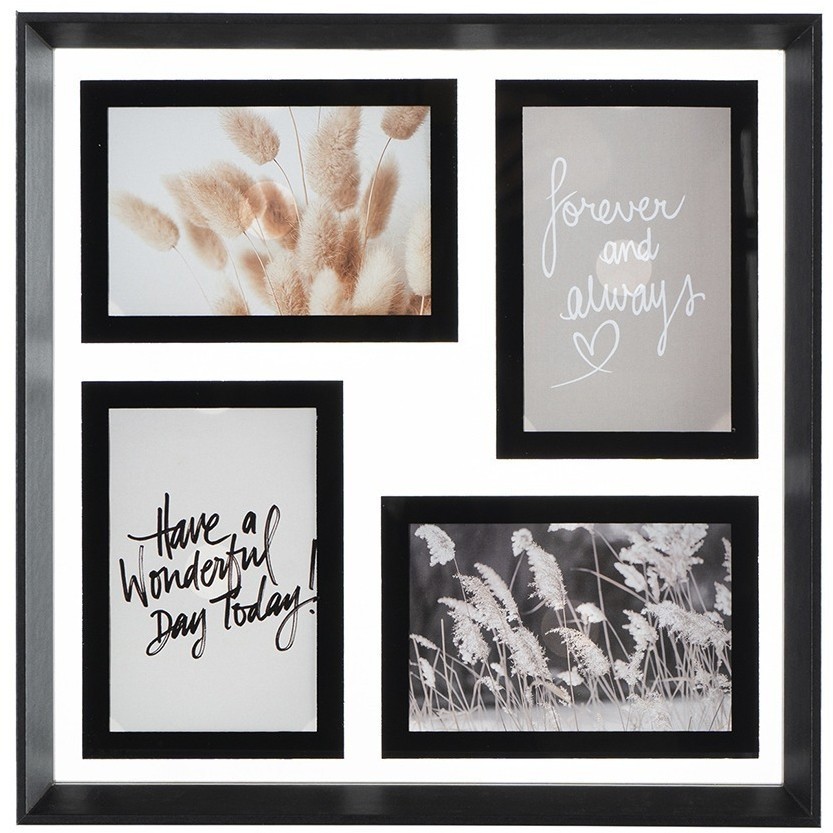 Рамка для фотографий pleasant moments, 34,5х34,5 см, белая/черная (76263)