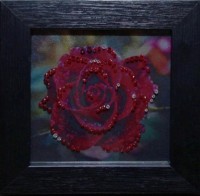 Картина Розочка малая с кристаллами Swarovski (2109)