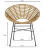 Стул vetle round, ротанг (75829)
