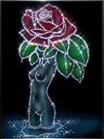 Картина Ваза девушка с кристаллами Swarovski (1064)