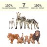 Набор фигурок животных серии "Мир диких животных": Семьи львов и семья зебр, 7 предметов (MM201-013)