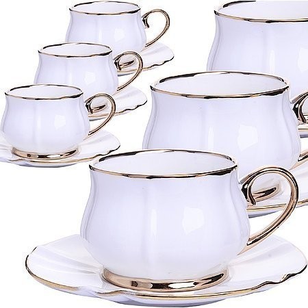 Чайный сервиз на 6 персон фарфор 12 предметов 200 мл LORAINE (30532)