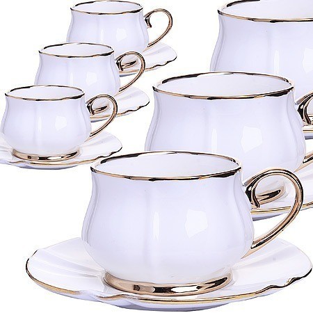 Чайный сервиз на 6 персон фарфор 12 предметов 200 мл LORAINE (30532)