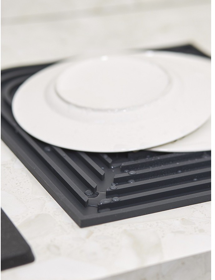 Коврик для сушки посуды dry flex, 34,5х31,5 см, графит (77269)