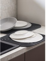 Коврик для сушки посуды dry flex, 34,5х31,5 см, графит (77269)
