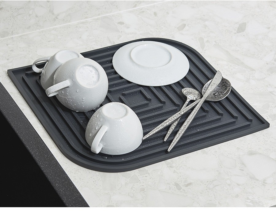 Коврик для сушки посуды dry flex, 34,5х31,5 см, графит (77269)