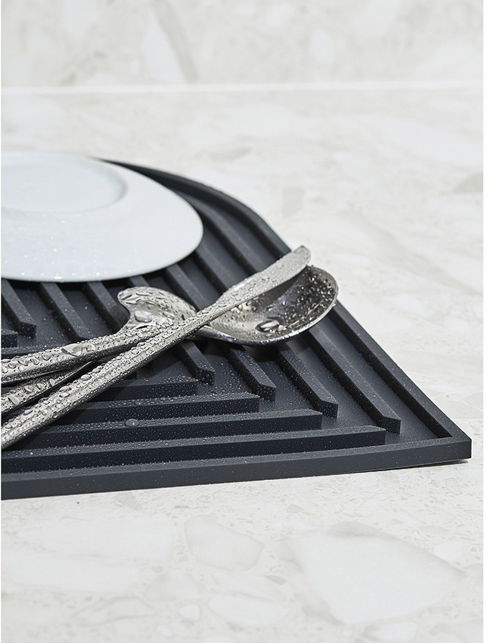 Коврик для сушки посуды dry flex, 34,5х31,5 см, графит (77269)