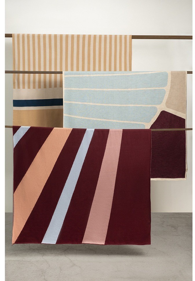 Плед из хлопка с рисунком tulip garden из коллекции terra, 130х180 см (74546)