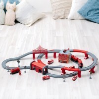 Железная дорога игрушка &quot;Служба спасения, 92 предмета&quot;, на батарейках со звуком (G201-003)