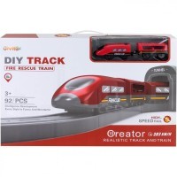 Железная дорога игрушка &quot;Служба спасения, 92 предмета&quot;, на батарейках со звуком (G201-003)