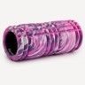 Ролик массажный FA-508, EVA/PP, низкая жесткость, 33x14 cм, розовый камуфляж/черный (2103728)