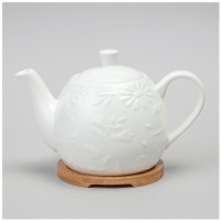 Чайник lefard &quot;flowers story&quot; на дерев. подставке 22,5*13*14 см 900 мл (474-249)