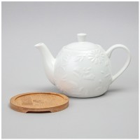 Чайник lefard &quot;flowers story&quot; на дерев. подставке 22,5*13*14 см 900 мл (474-249)