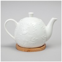Чайник lefard &quot;flowers story&quot; на дерев. подставке 22,5*13*14 см 900 мл (474-249)