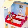 Деревянный кукольный домик "Шарм", с мебелью 16 предметов в наборе, для кукол 30 см (PD315-02)